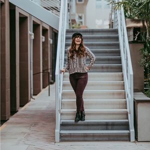 Patterned Black & White Blouse
